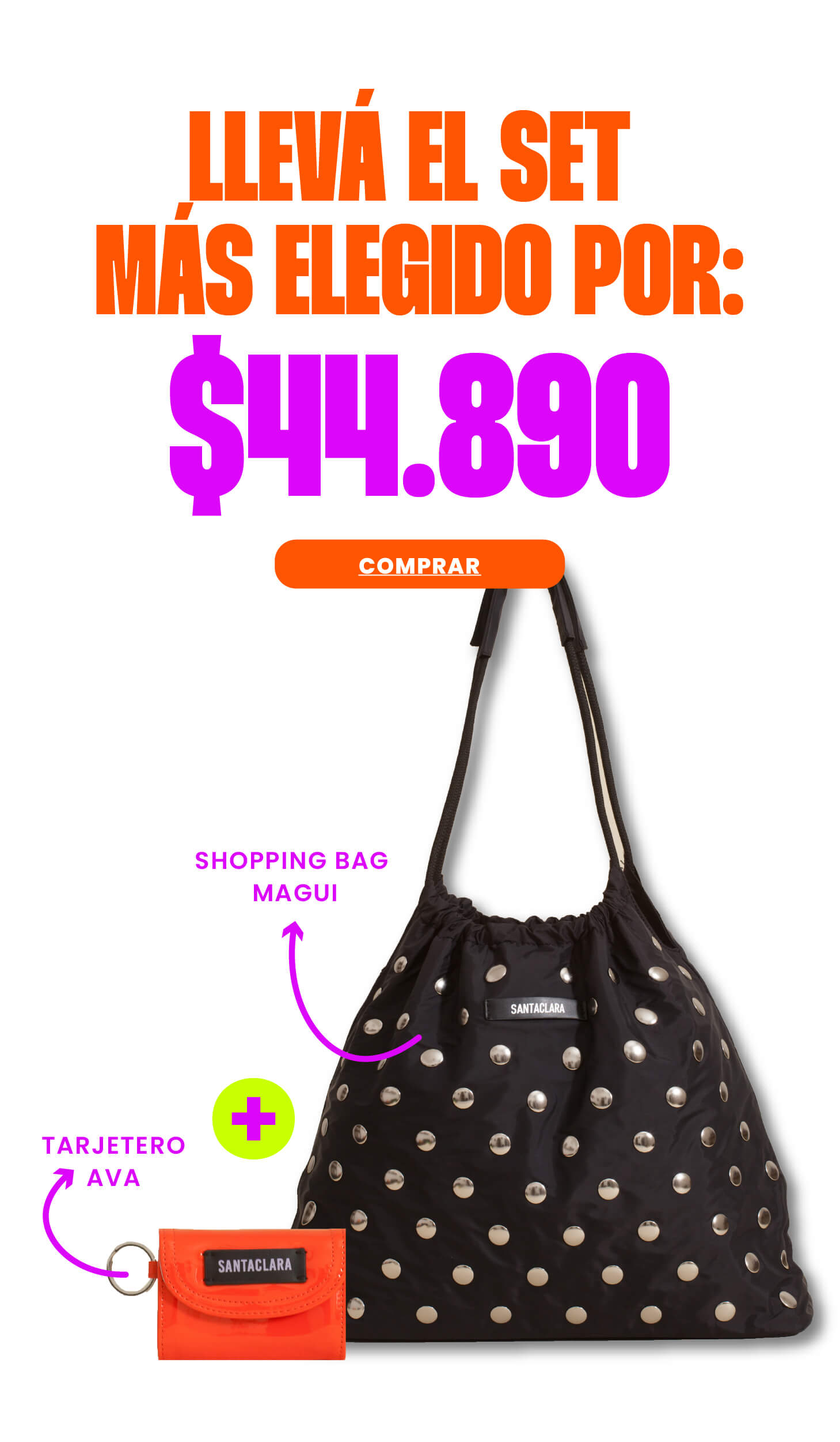 Set de Cartera y Billetera Santaclara con Hasta 50% OFF