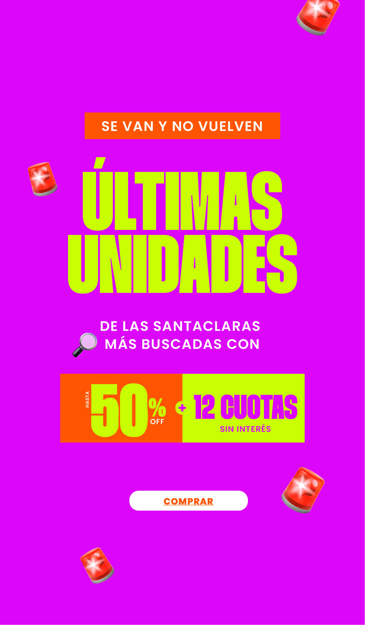 Ultimas unidades Con Hasta 50% OFF en Santaclara en Cyber Monday
