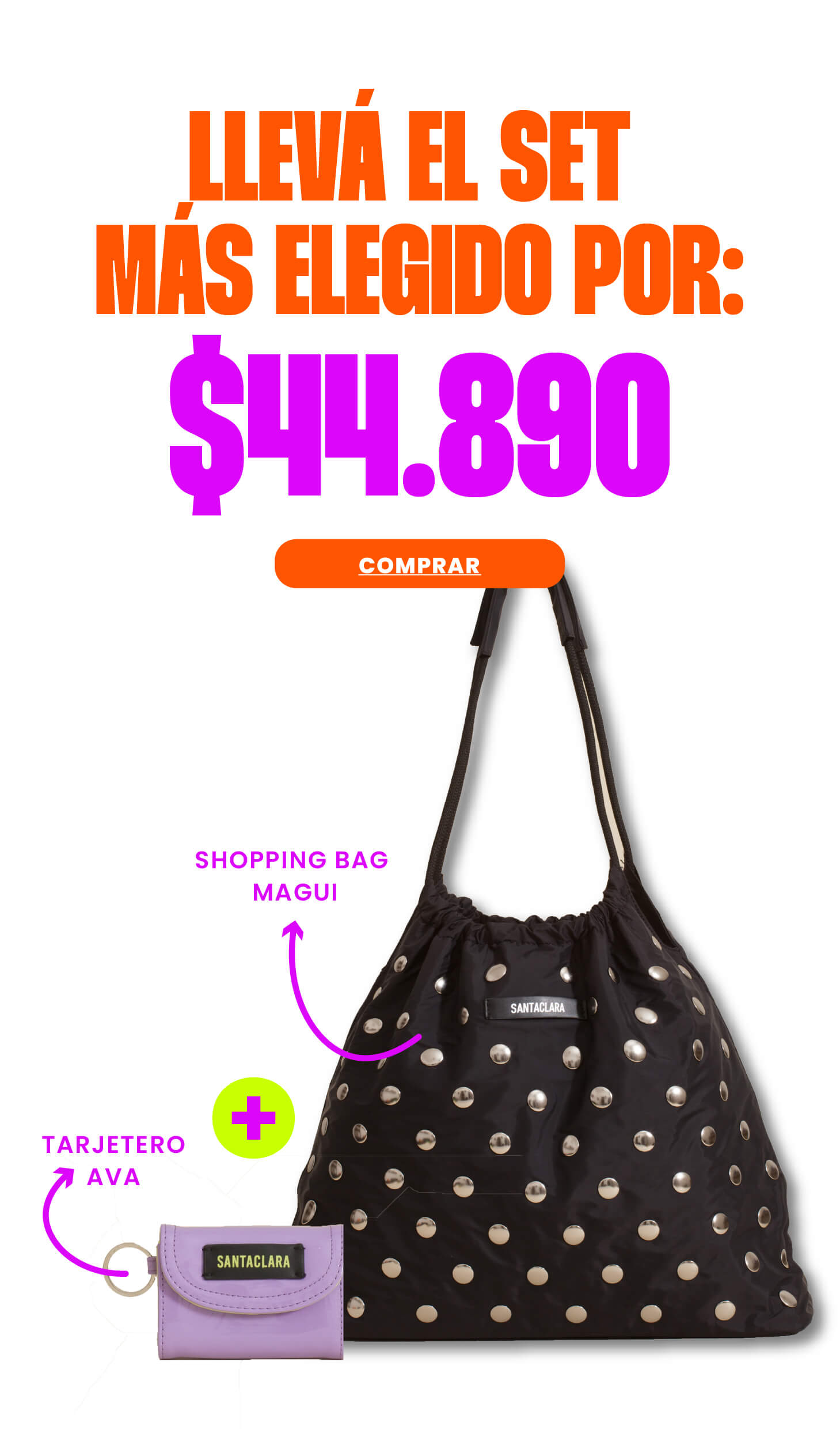 Set de Cartera y Billetera Santaclara con Hasta 50% OFF