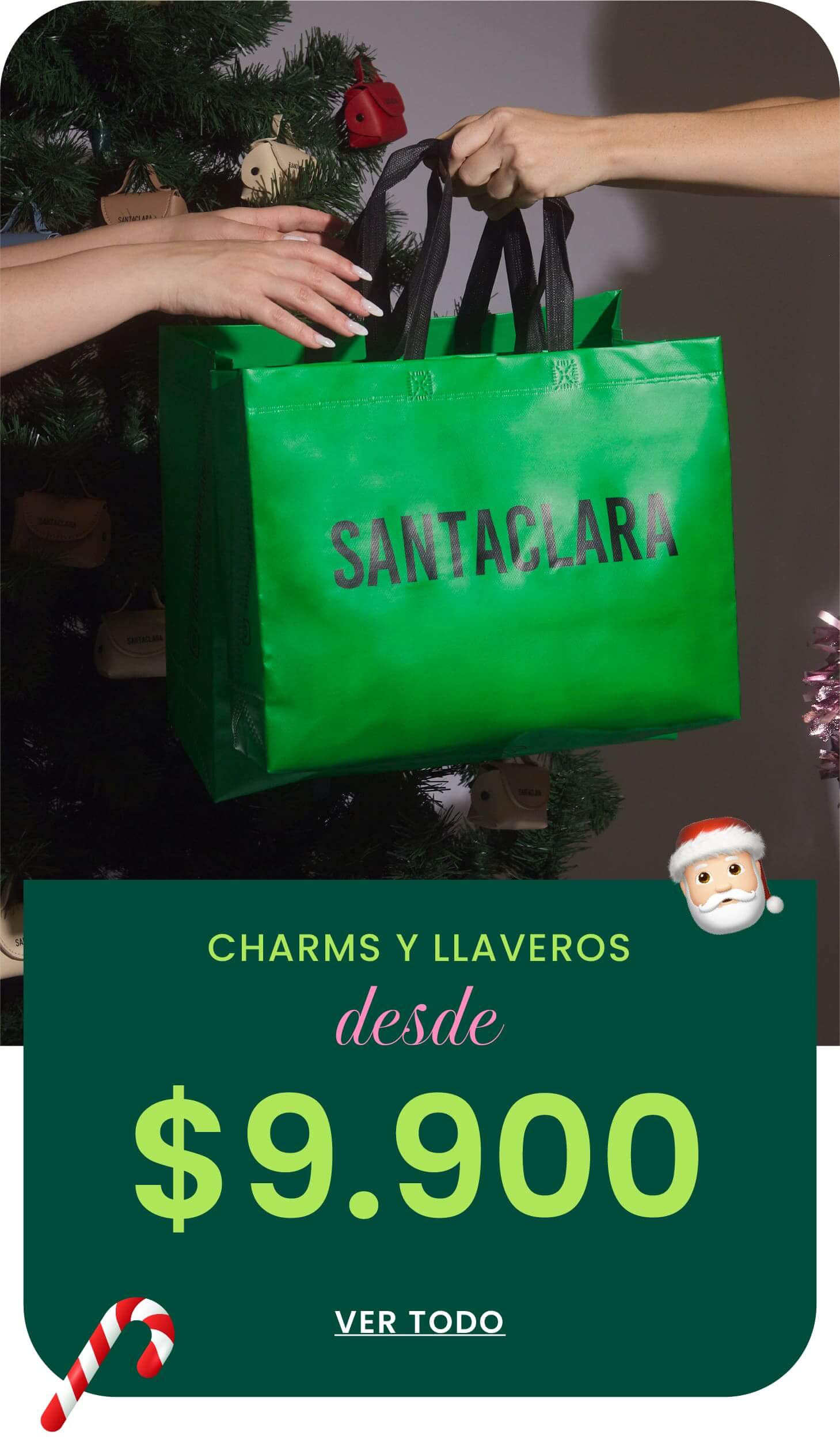 Llaveros para regalar en Navidad Santaclara