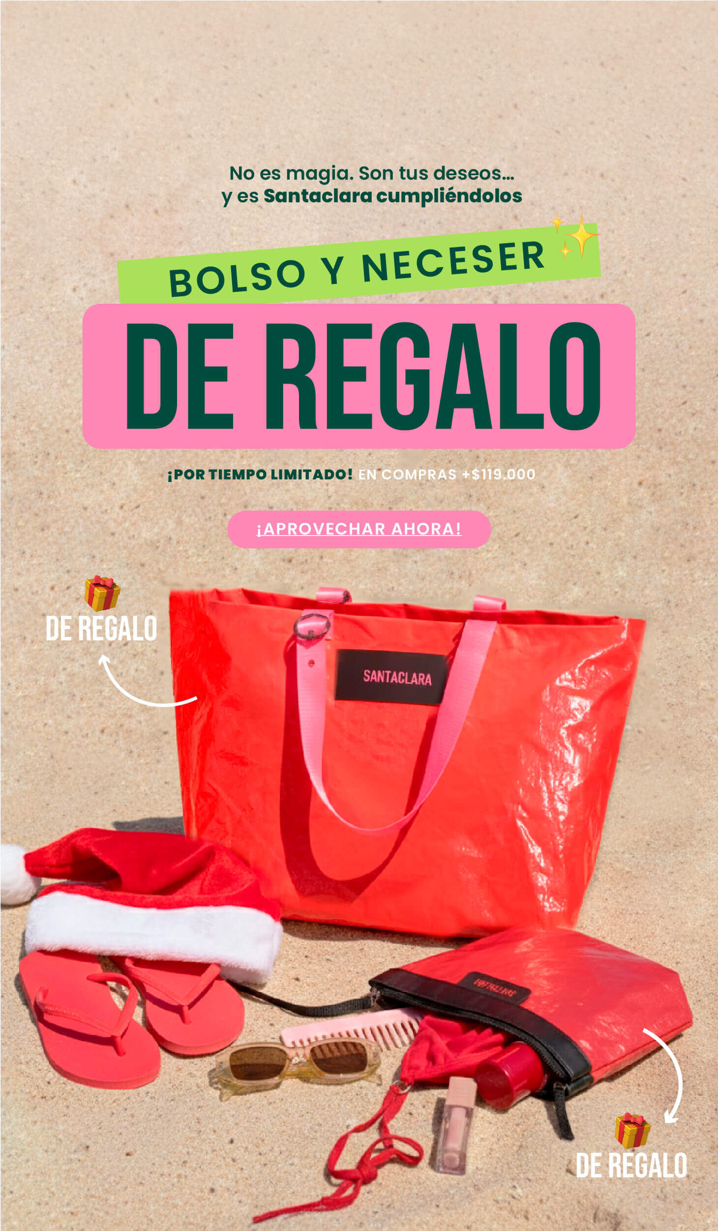 Bolso y Neceser de regalo Navidad en Santaclara