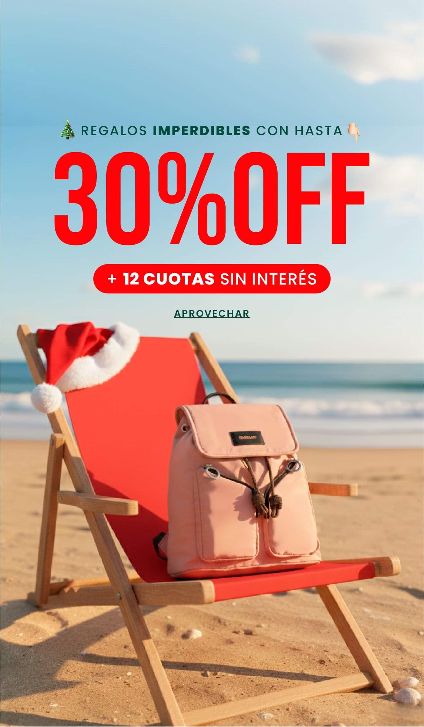 Regalo de Navidad Santaclaraen 6 cuotas sin interés con descuentos hasta 30% off