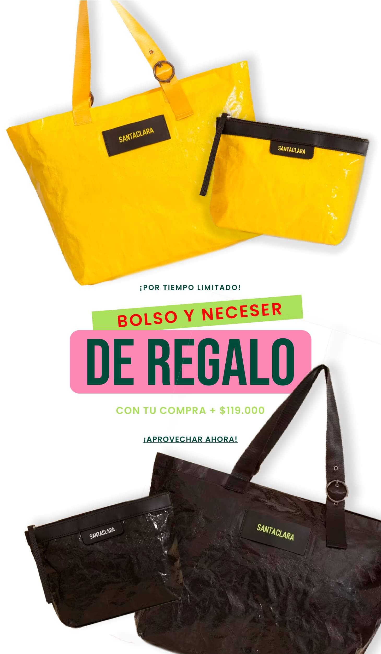 Bolso y neceser de regalo en Santaclara Navidad