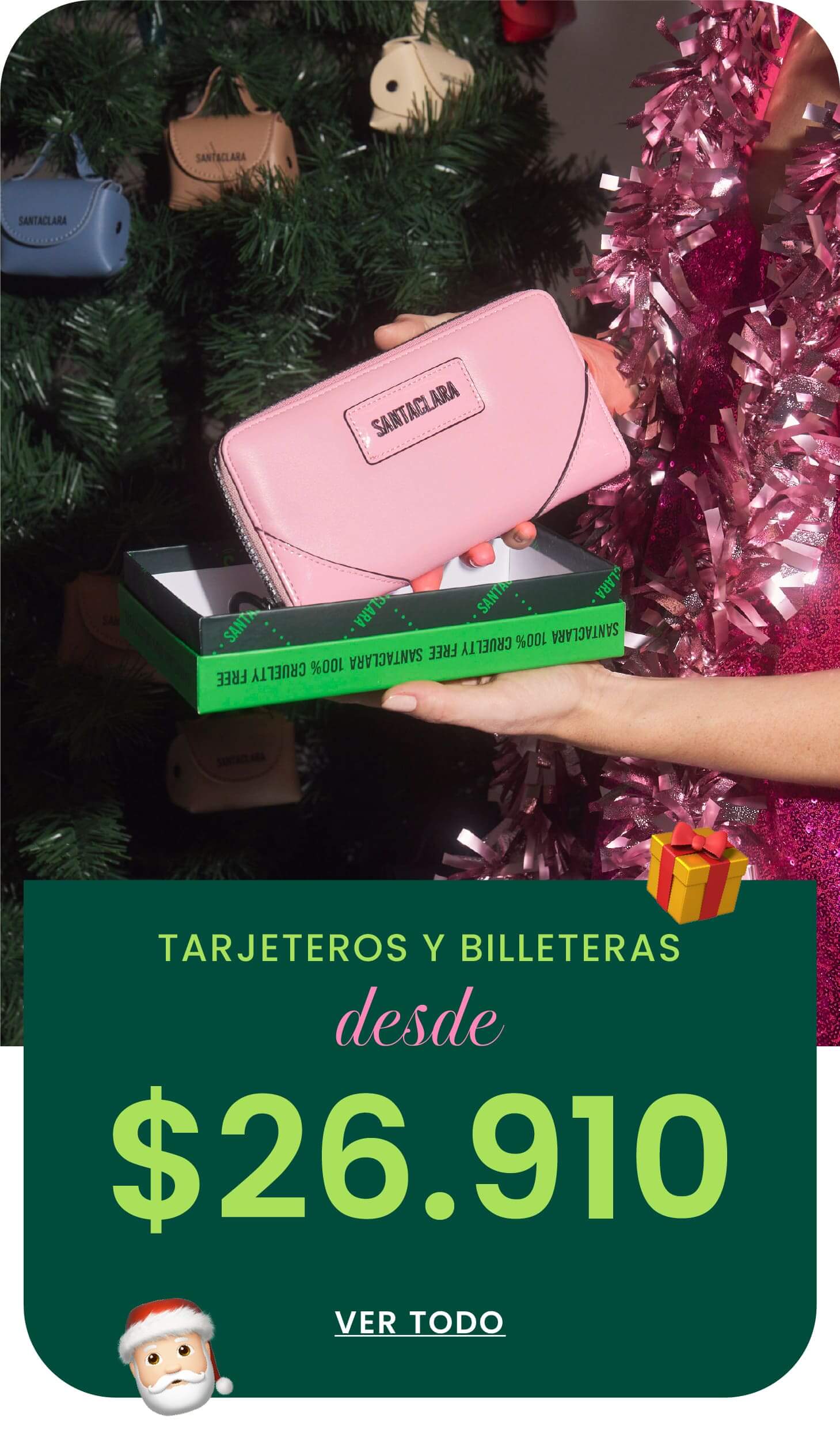 Billeteras para regalar Santaclara desde 26900