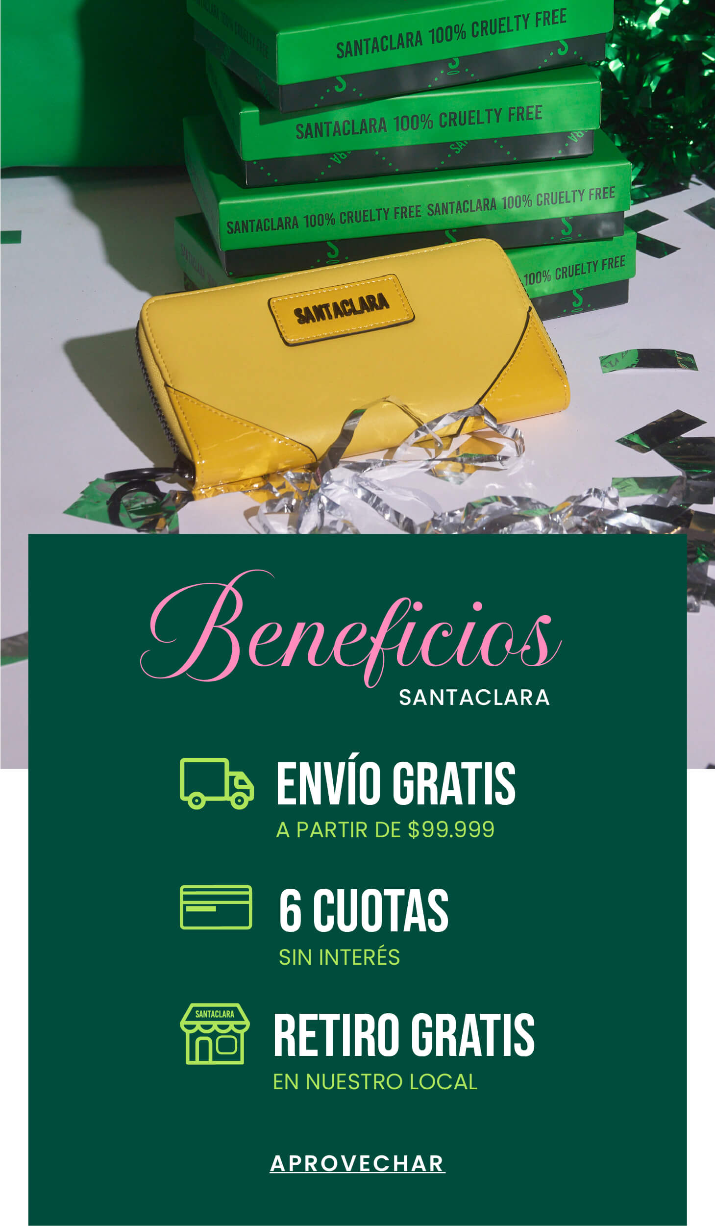 Carteras veganas Beneficios Santaclara en Navidad