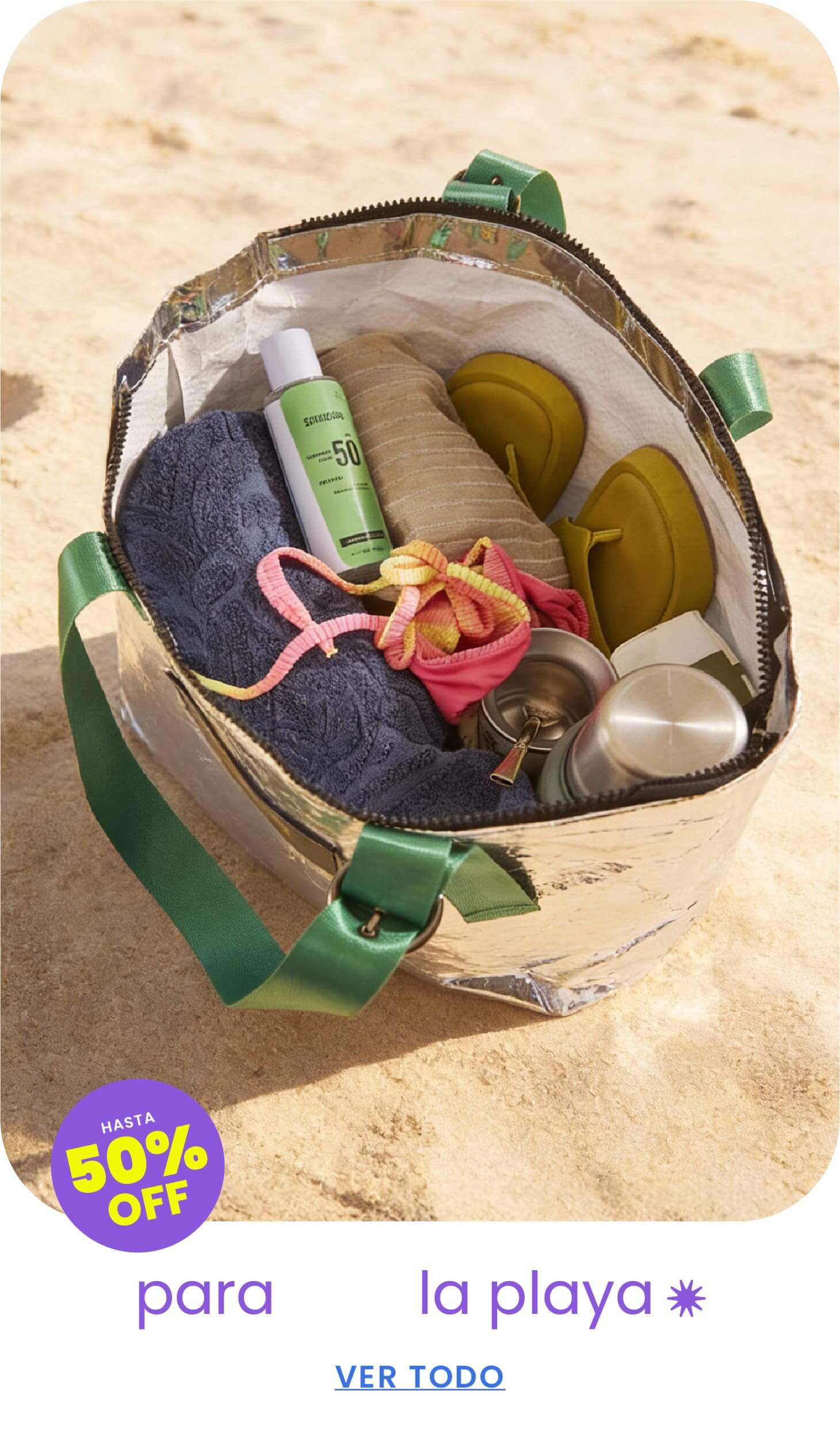 Bolsos de playa Santaclara con descuentos en cuotas sin interés