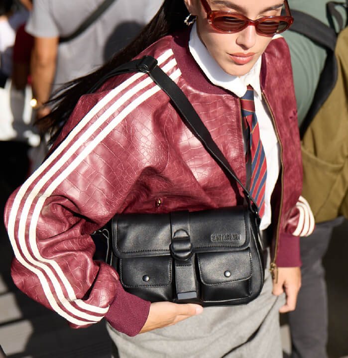 Bandolera negra vegana Santaclara