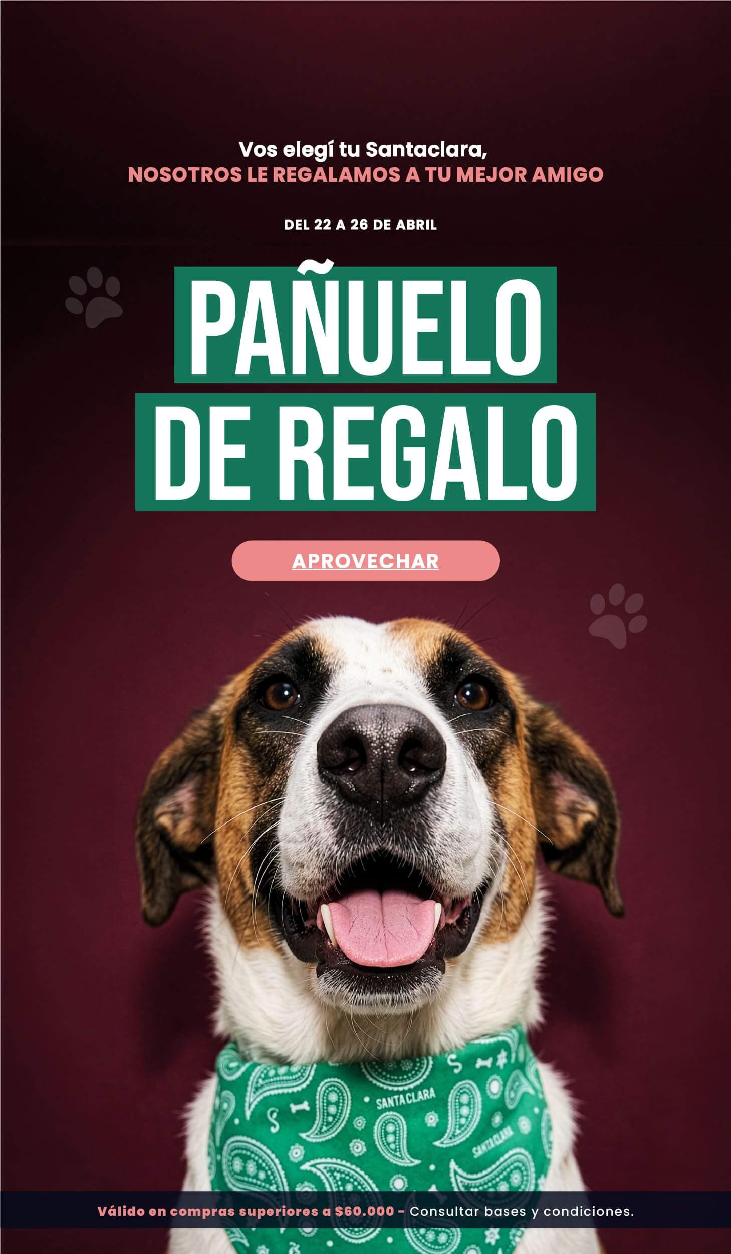 Pañuelo de la Cápsula Huella de regalo con compras mayores a $60.000.