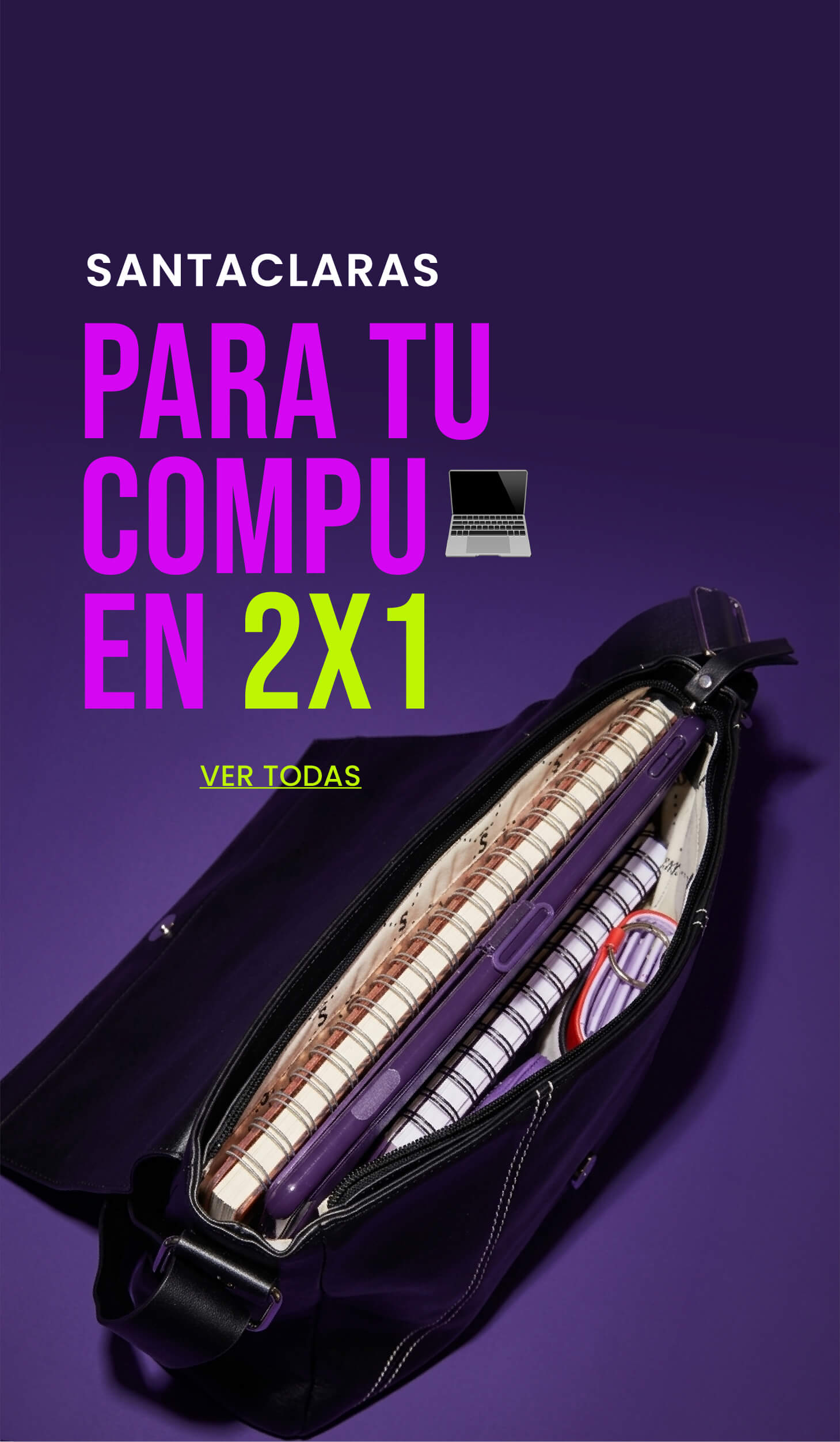 Oferta Hot Sale Santaclara 2x1 en carteras porta notebook