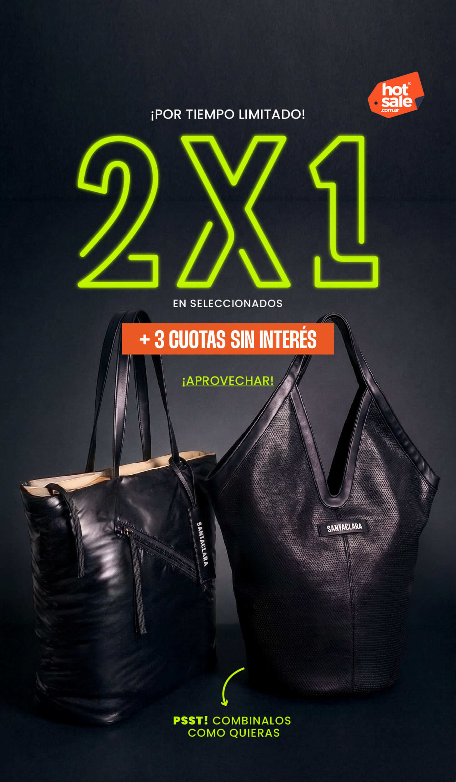 Oferta Hot Sale Santaclara 2x1 en carteras