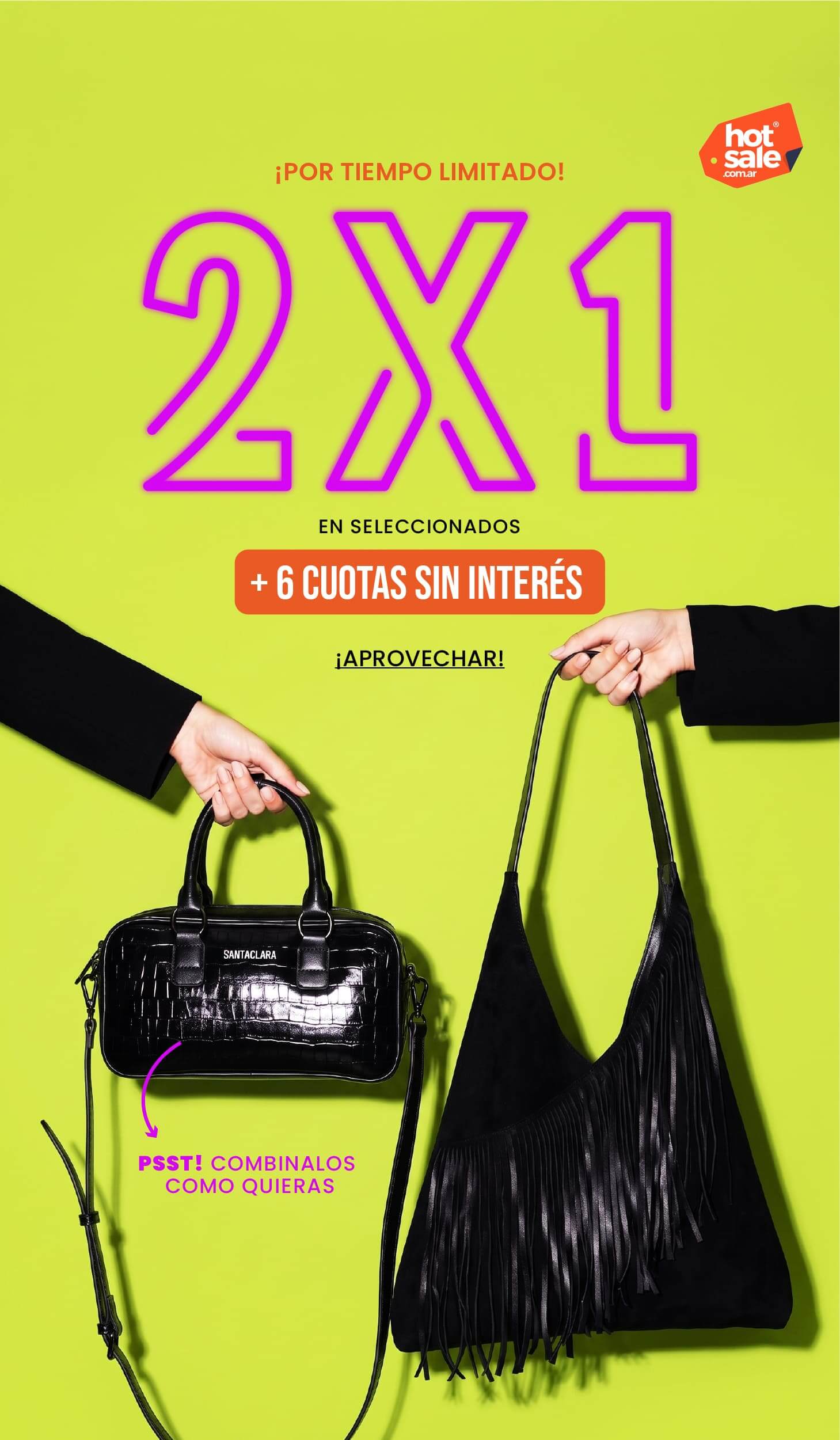 ¡Llegó el Hot Sale con 2x1 en carteras y mochilas + 6 cuotas sin interés!