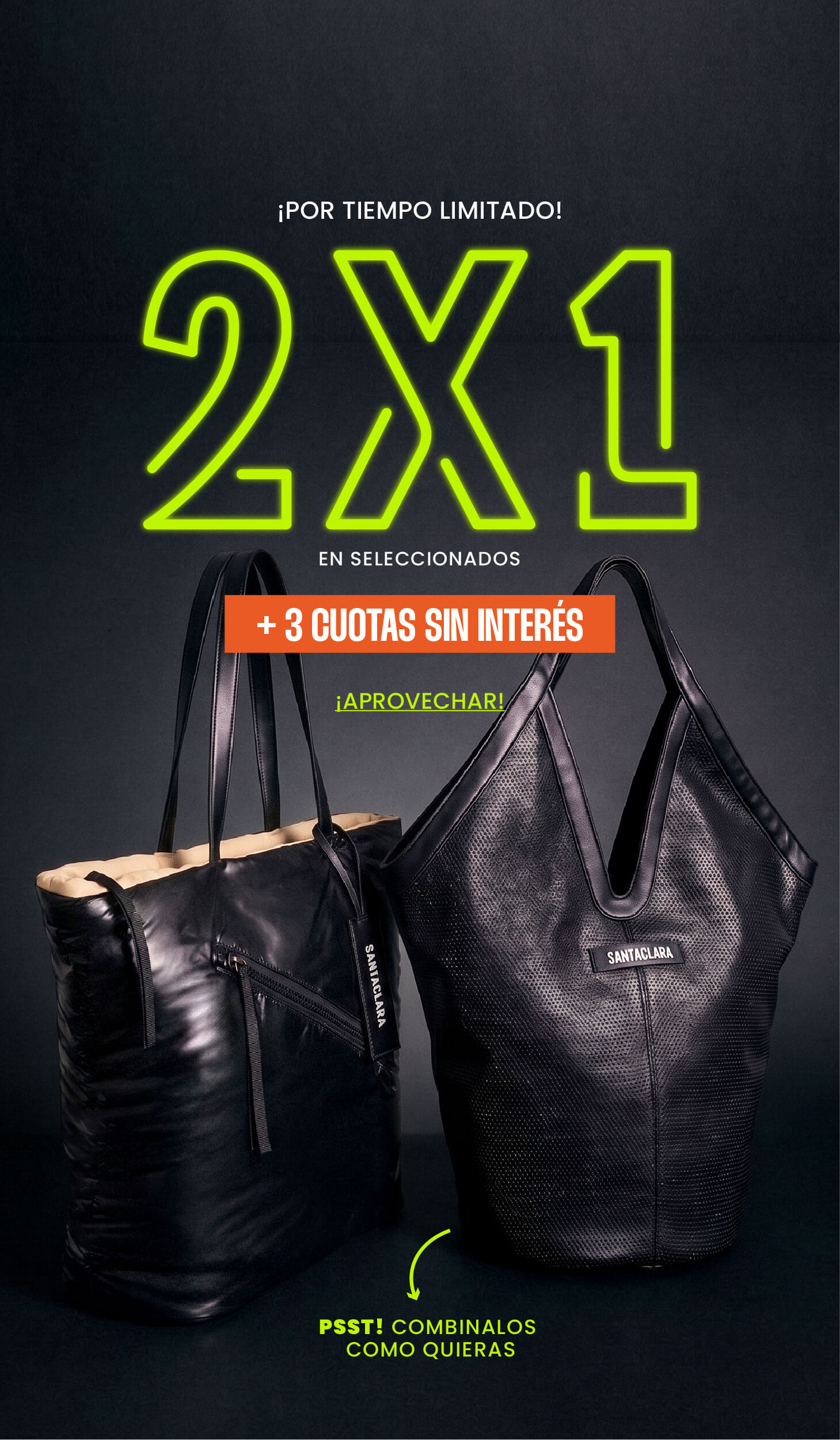 Oferta Hot Sale Santaclara 2x1 en carteras