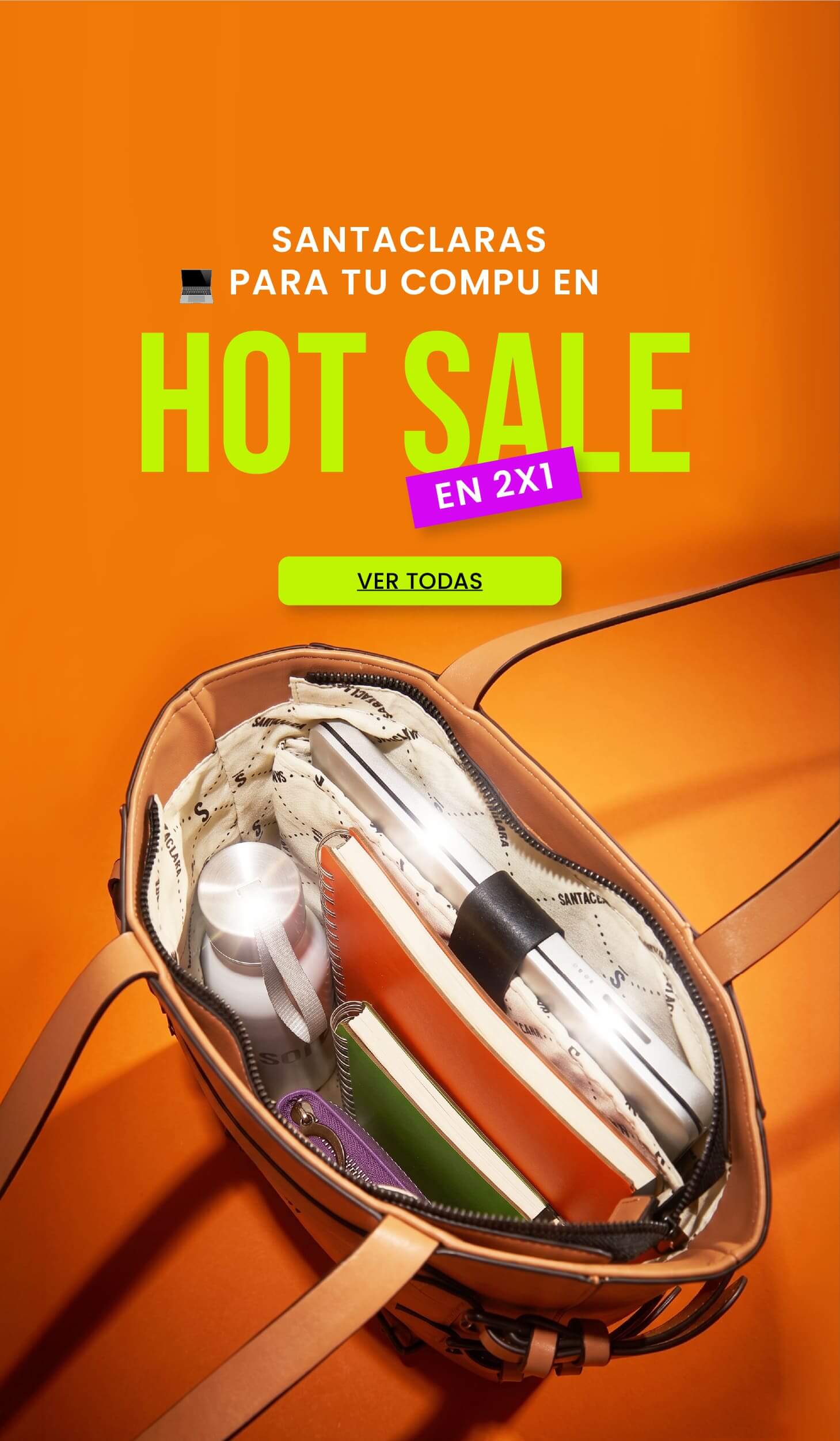 Oferta Hot Sale Santaclara 2x1 en carteras para tu compu
