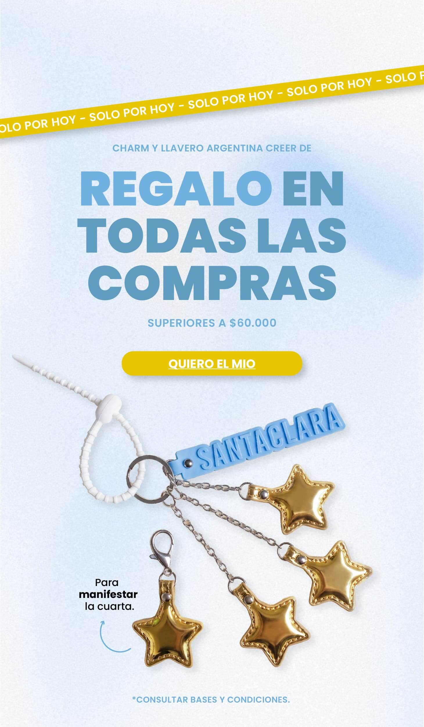 Te regalamos un llaveros del mundial con compras mayores a $60.000 para tu mochila o tu cartera