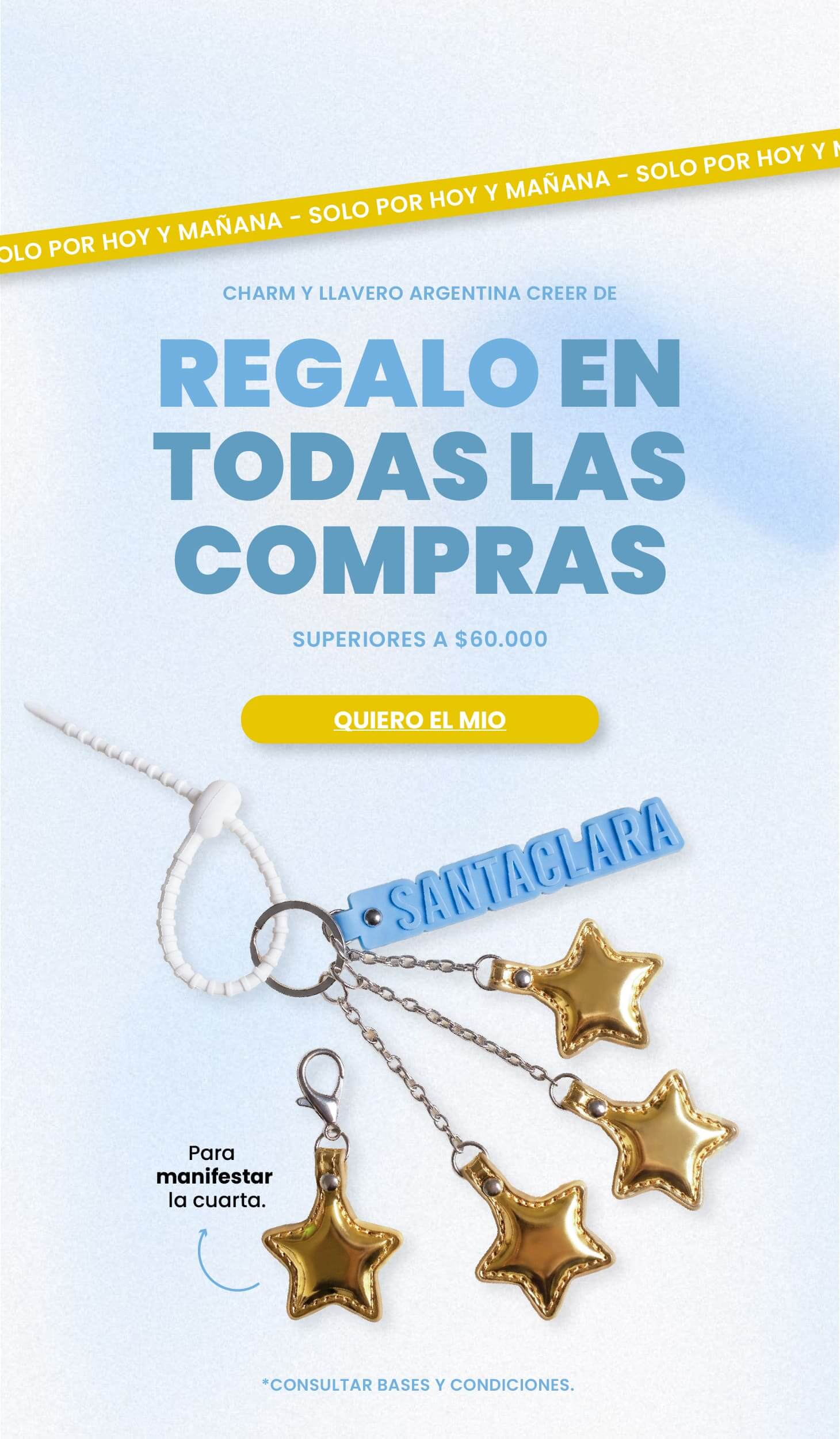 Te regalamos un llaveros del mundial con compras mayores a $60.000 para tu mochila o tu cartera