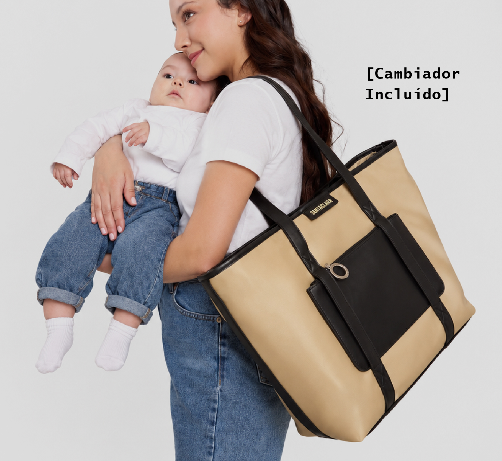 Organización para las cosas del bebé y las tuyas. Protagonismo del pouch extraíble