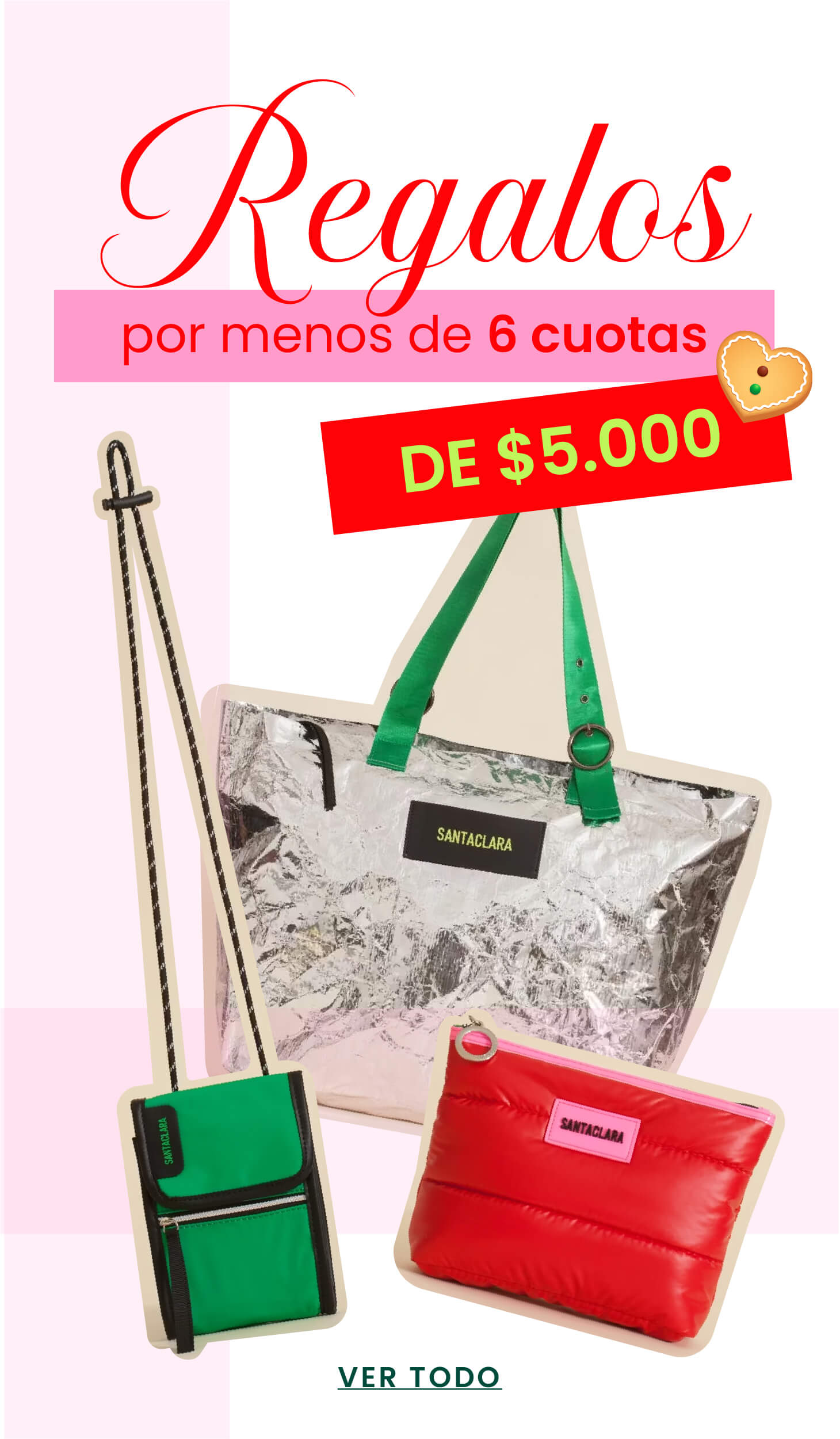 Carteras de regalos de Navidad Santaclara