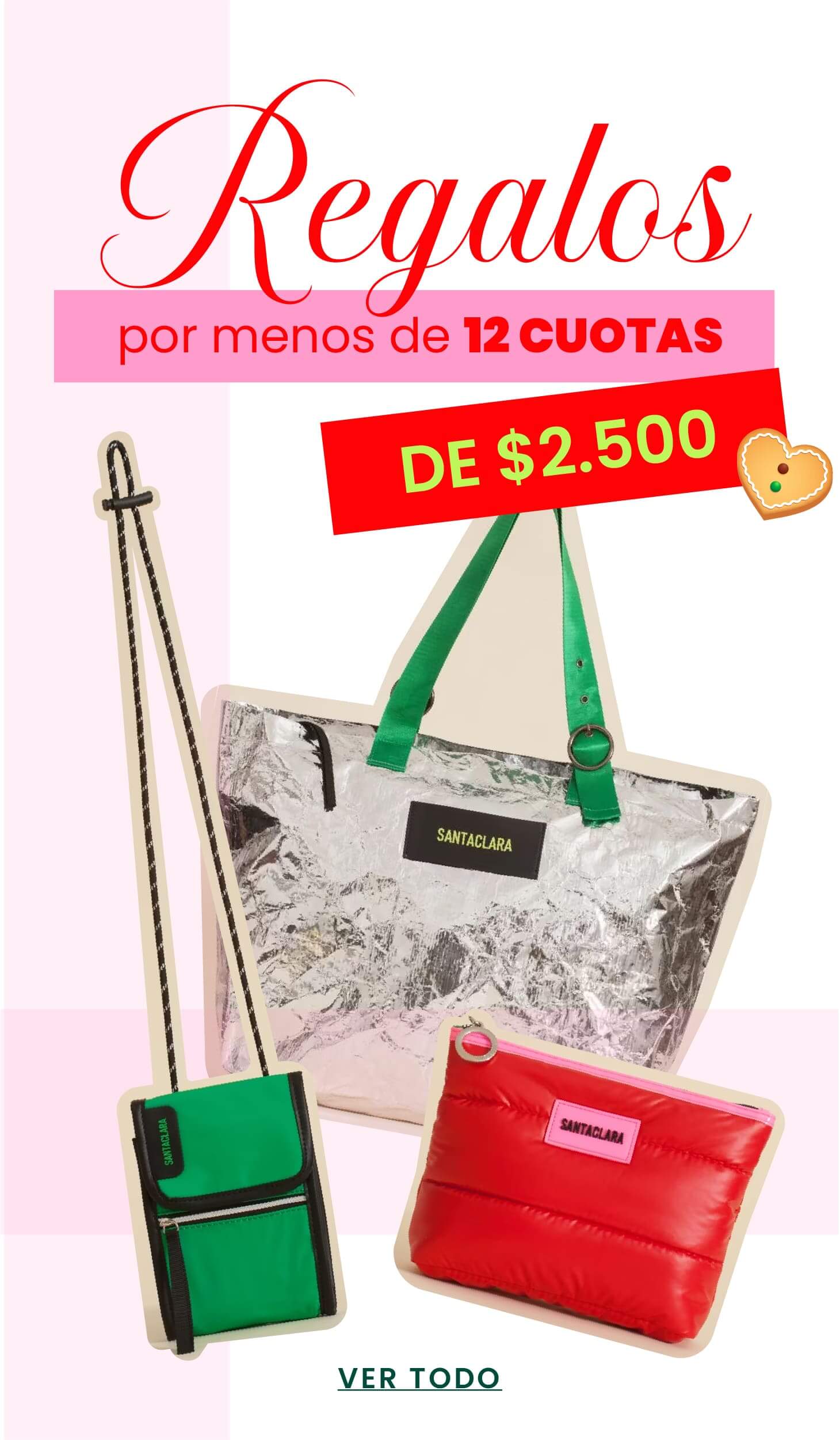 Carteras de regalos de Navidad Santaclara