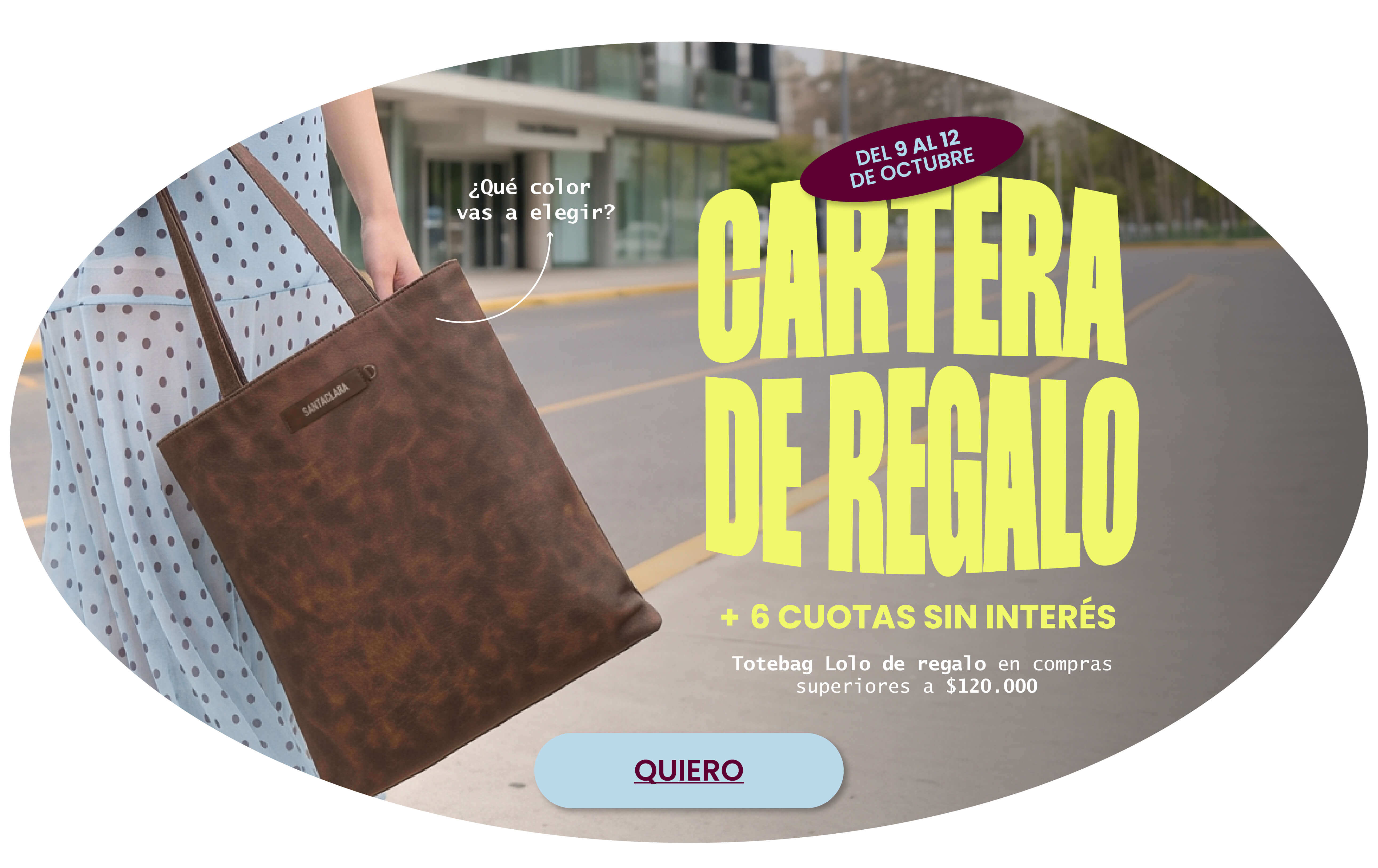 Llevate una Tote Bag de regalo en compras superiores a $120.00